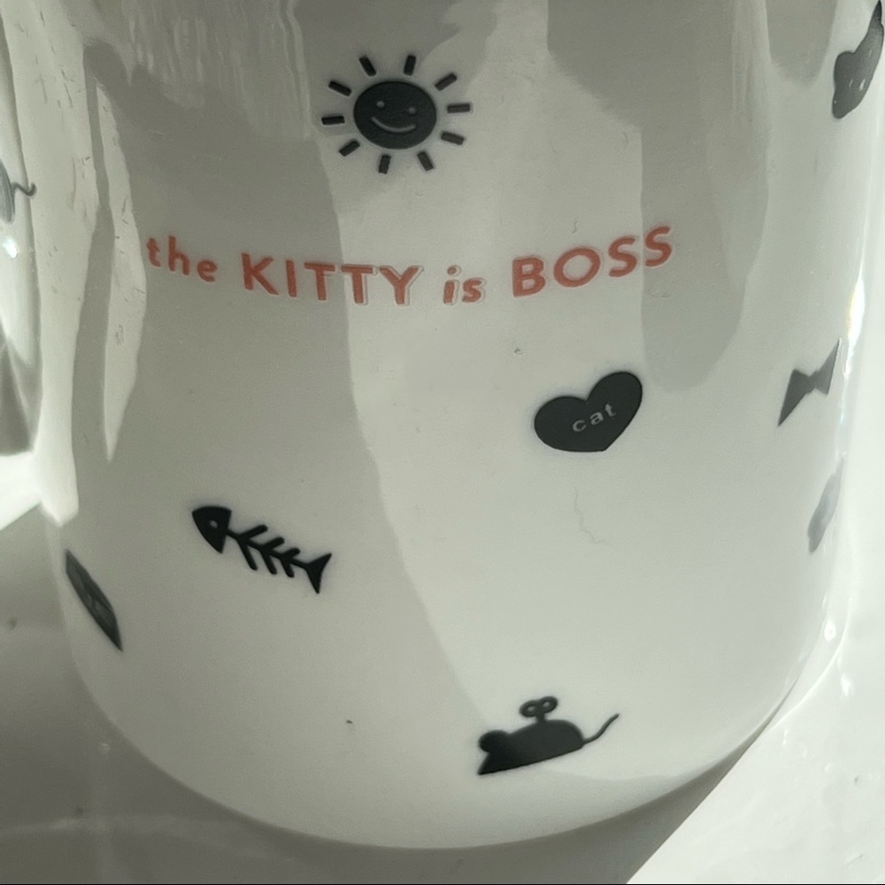 “the KITTY is BOSS” ceramic mug - 16oz - artwork all around cup
